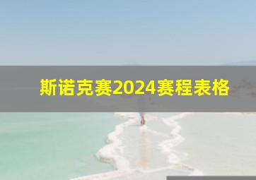 斯诺克赛2024赛程表格