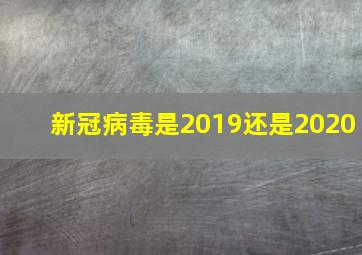 新冠病毒是2019还是2020