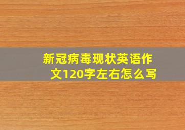 新冠病毒现状英语作文120字左右怎么写