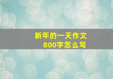 新年的一天作文800字怎么写