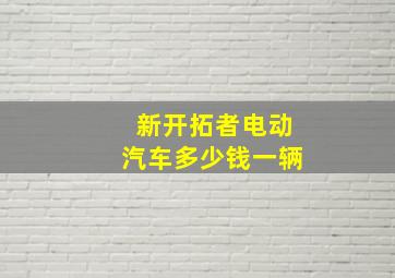 新开拓者电动汽车多少钱一辆