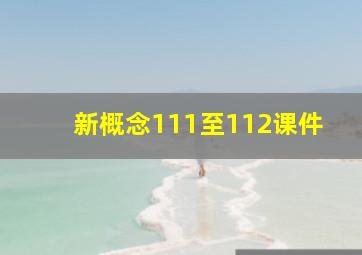 新概念111至112课件