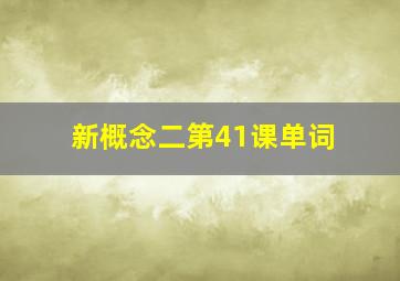 新概念二第41课单词