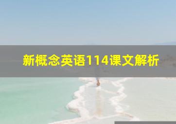 新概念英语114课文解析