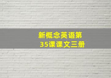 新概念英语第35课课文三册