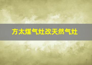 方太煤气灶改天然气灶