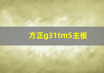 方正g31tm5主板