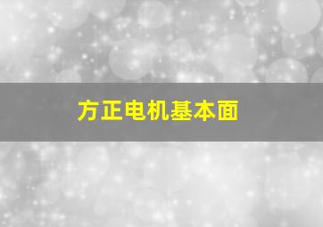 方正电机基本面