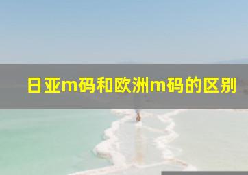 日亚m码和欧洲m码的区别