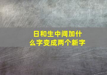 日和生中间加什么字变成两个新字