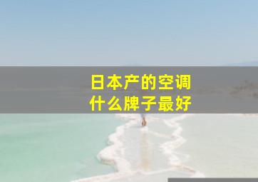 日本产的空调什么牌子最好