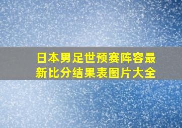 日本男足世预赛阵容最新比分结果表图片大全