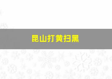 昆山打黄扫黑