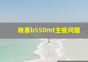 映泰b550mt主板问题