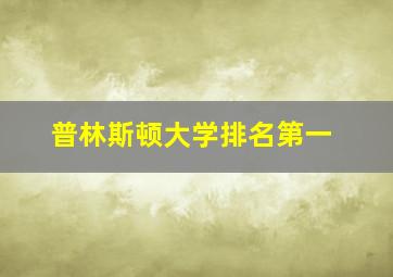 普林斯顿大学排名第一