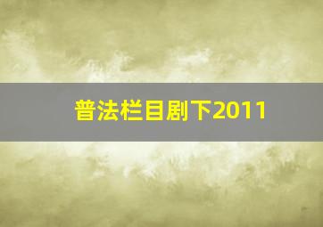 普法栏目剧下2011