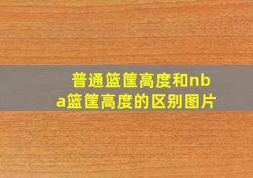 普通篮筐高度和nba篮筐高度的区别图片