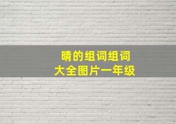 晴的组词组词大全图片一年级