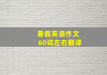 暑假英语作文60词左右翻译