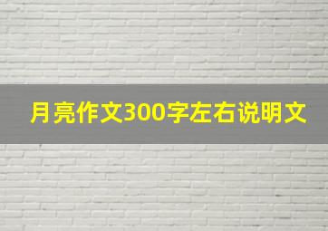 月亮作文300字左右说明文