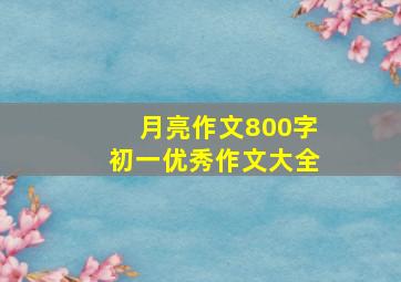 月亮作文800字初一优秀作文大全