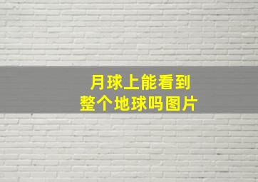 月球上能看到整个地球吗图片