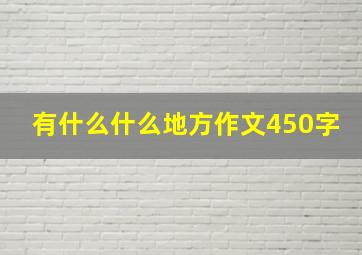 有什么什么地方作文450字