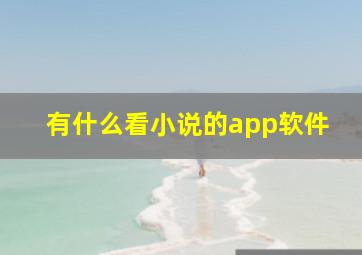 有什么看小说的app软件