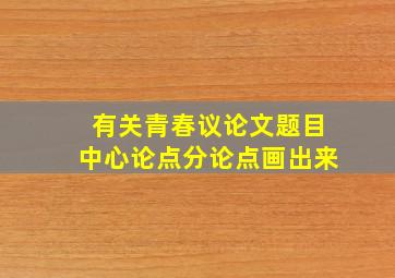 有关青春议论文题目中心论点分论点画出来