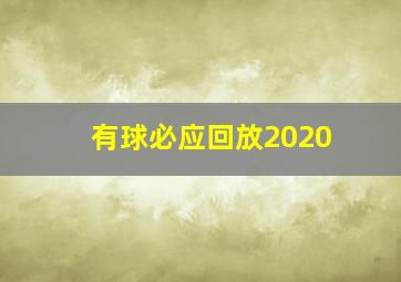 有球必应回放2020