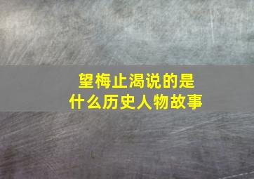 望梅止渴说的是什么历史人物故事