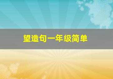 望造句一年级简单