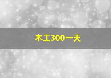 木工300一天