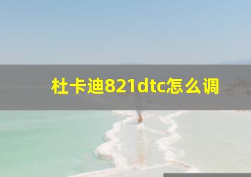 杜卡迪821dtc怎么调