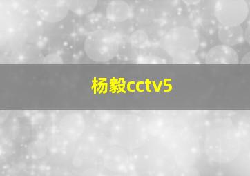 杨毅cctv5