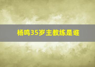 杨鸣35岁主教练是谁