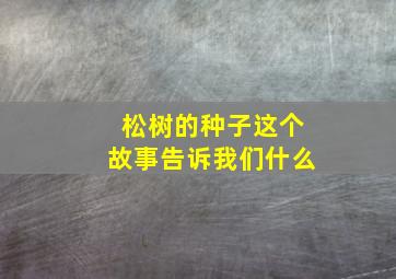 松树的种子这个故事告诉我们什么