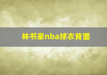 林书豪nba球衣背面