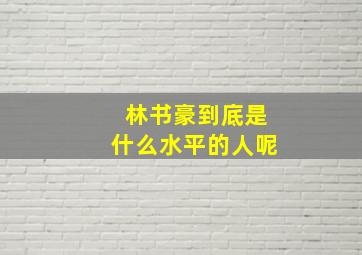 林书豪到底是什么水平的人呢