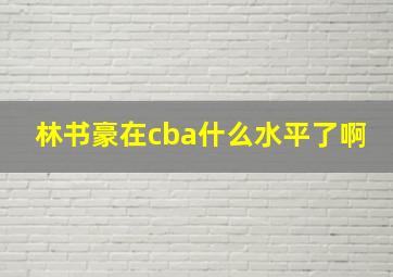 林书豪在cba什么水平了啊