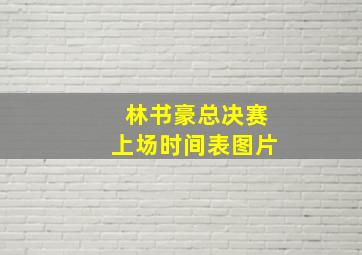 林书豪总决赛上场时间表图片