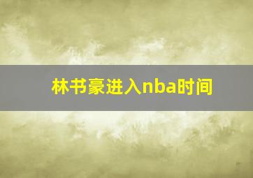 林书豪进入nba时间