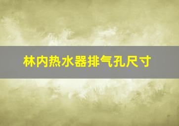 林内热水器排气孔尺寸