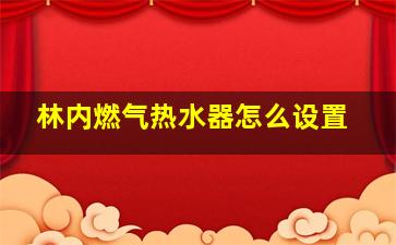 林内燃气热水器怎么设置