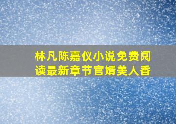 林凡陈嘉仪小说免费阅读最新章节官婿美人香