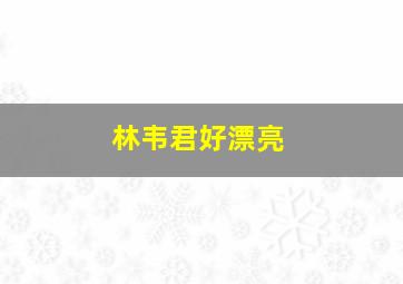 林韦君好漂亮