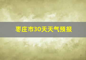 枣庄市30天天气预报