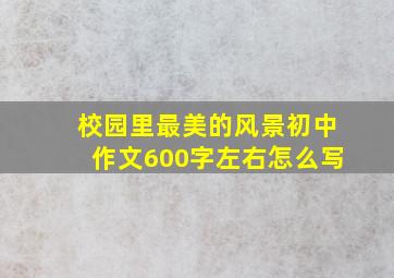 校园里最美的风景初中作文600字左右怎么写