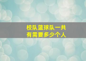 校队篮球队一共有需要多少个人