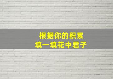 根据你的积累填一填花中君子